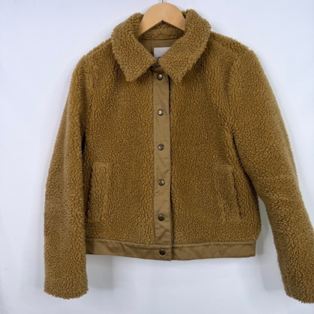 Madewell Sherpa Portland Boxy Crop Jacket Womens Size S - Picture 7 of 9